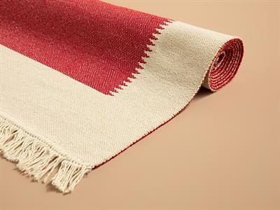 Lara Purl Килим Тъкан, Кремово-Червено, 60 X 100 Cm