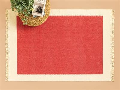 Lara Purl Килим Тъкан, Кремово-Червено, 60 X 100 Cm