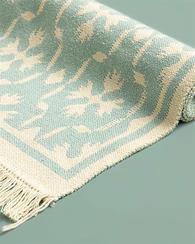 Lara Rony Weaved Rug 60x100 cm Krem-Turkuaz