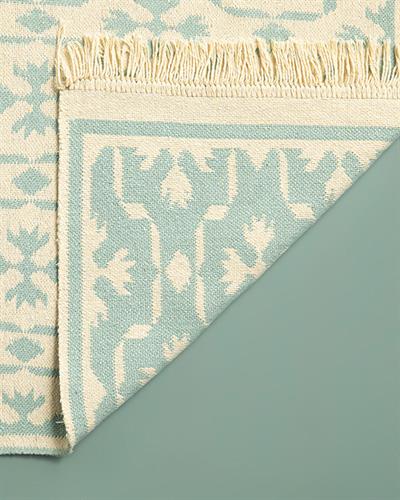 Lara Rony Килим Тъкан, Крем-Тюркоаз, 80 X 150 Cm
