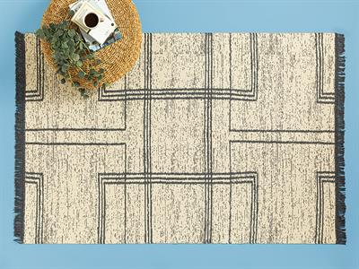 Lara Teby Weaved Rug 160x230 cm Cream - Black