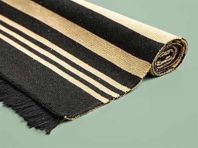 Lara Tiar Килим Тъкан, Кремаво Черно, 160 X 230 Cm