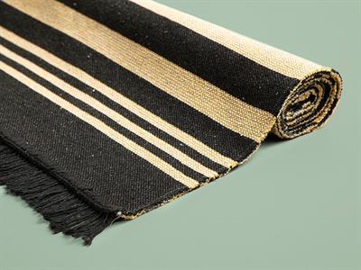 Lara Tiar Килим Тъкан, Кремаво Черно, 60 X 100 Cm