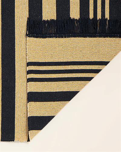 Lara Tiar Килим Тъкан, Морско Синьо - Кремаво, 80 X 150 Cm