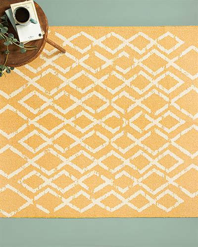 Lara Viva Килим Тъкан, Горчица-Сметана, 160 X 230 Cm