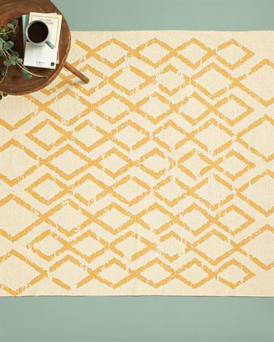 Lara Viva Килим Тъкан, Горчица-Сметана, 160 X 230 Cm