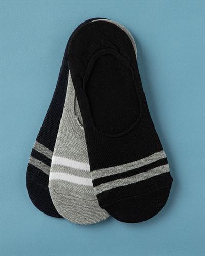 Lari Чорапи Бабет Мъжки 3 Бр., Памучен, Черно-Синьо, 40-44