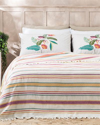 Laria Кувертюра За Легло Единичен Тъкан 160x240 см Оранжев