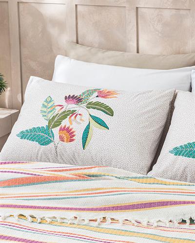 Laria Кувертюра За Легло Двоен Тъкан 240x260 см Оранжев