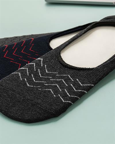 Lars Чорапи Бабет Мъжки 3 Бр., Памучен Полиестер, Сиво-Синьо, 40-44