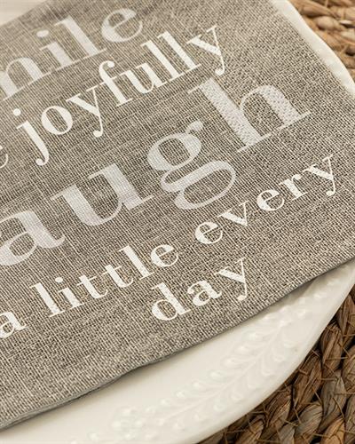 Laugh Хартийни Салфетки 20 Бр., Хартия, Сиво, 33 X 33 Cm