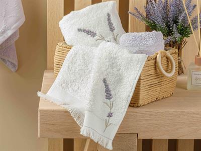 Lavender ХАВЛИИ ЗА РЪЦЕ Бродирани 30x45 cm Ecru