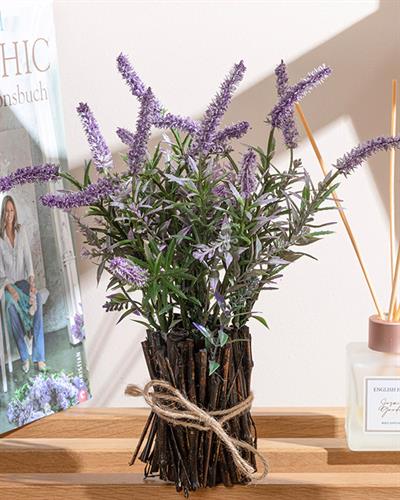 Lavender Leaves Изкуствено Цвете С Ваза 28 см Виолетов..