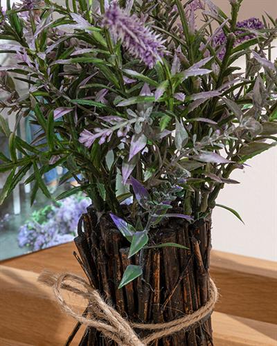 Lavender Leaves Изкуствено Цвете С Ваза 28 см Виолетов..