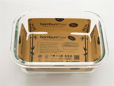 Lavi КУТИЯ ЗА СЪХРАНЕНИЕ Правоъгълна Бамбук Transparent