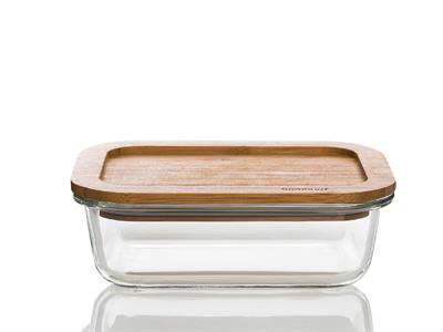 Lavi КУТИЯ ЗА СЪХРАНЕНИЕ Правоъгълна Бамбук Transparent