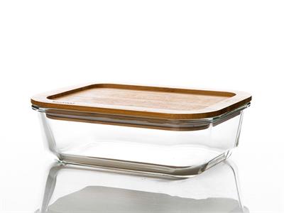 Lavi КУТИЯ ЗА СЪХРАНЕНИЕ Правоъгълна Бамбук Transparent