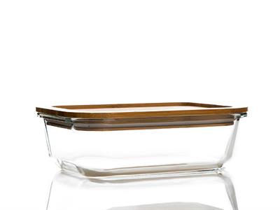 Lavi КУТИЯ ЗА СЪХРАНЕНИЕ Правоъгълна Бамбук Transparent