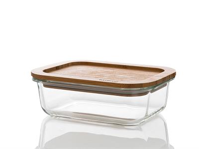 Lavi КУТИЯ ЗА СЪХРАНЕНИЕ Правоъгълна Бамбук Transparent