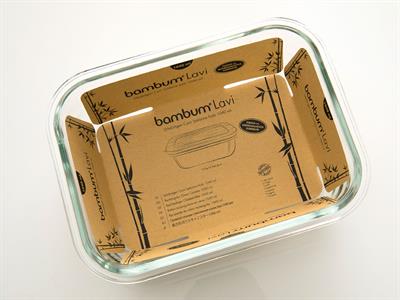 Lavi КУТИЯ ЗА СЪХРАНЕНИЕ Правоъгълна Бамбук Transparent