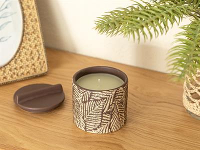 Leaf Scented Candle 260 G Brown