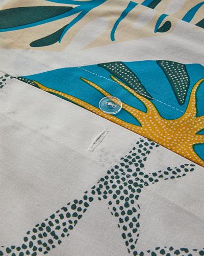 Leaf Jungle Спален Комплект Кралски размер Памучен 240x220 см Цикламен