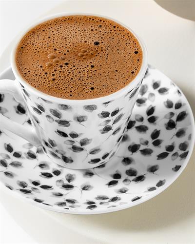 Leaflet Сервиз За Кафе 4 Бр. За 2 Души, Порцелан, Черно, 80 Ml