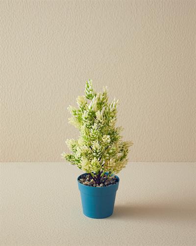 Leafy Изкуствено Цвете Във Ваза Бяло, 0