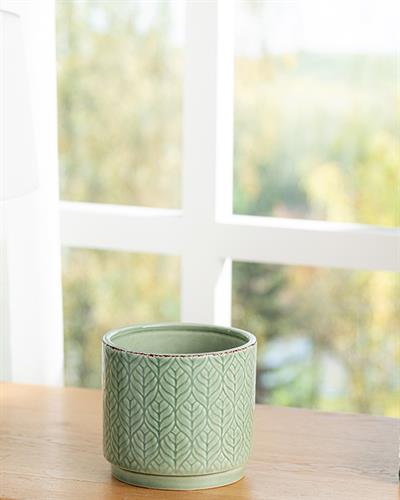 Leafy Саксия 10.2x10.2x9.3 см Зелен