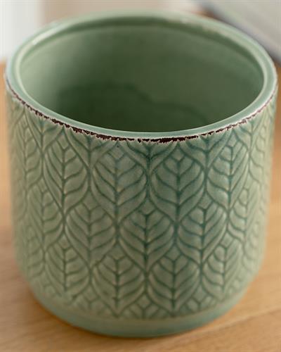 Leafy Саксия 10.2x10.2x9.3 см Зелен