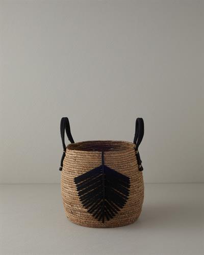 Leafy Кошница Слама 28x27 см. Тъмнокафяв