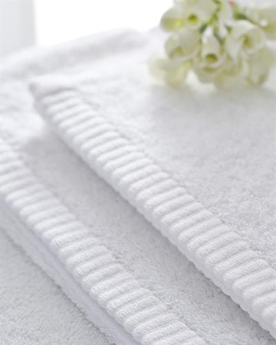 Leafy Хавлия За Лице Бамбук, Бяло, 50 X 90 Cm