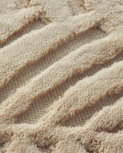 Leafy Joy Комплект Постелки За Баня Памучен 60x90 + 40x60 см Бежов