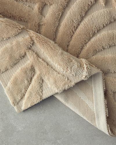 Leafy Joy Комплект Постелки За Баня Памучен 60x90 + 40x60 см Бежов