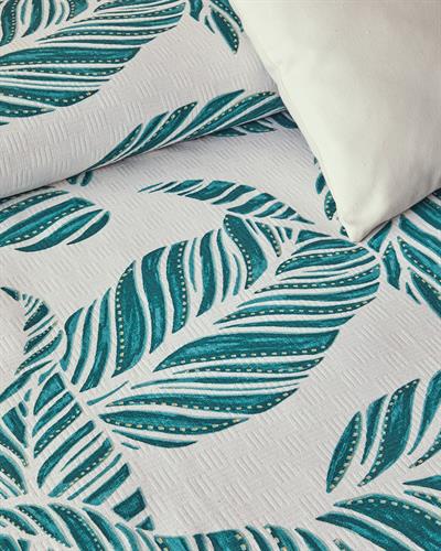 Leafy Wonder Одеяло Пике Единичен С щампа 150x220 см Зелен