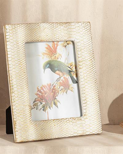 Leather Рамка Полирезин, Златисто, 13 X 18 Cm