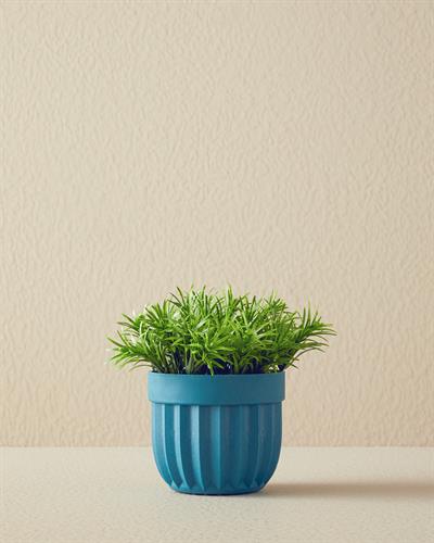 Leaves Изкуствено Цвете С Ваза 13x13x13 см Син