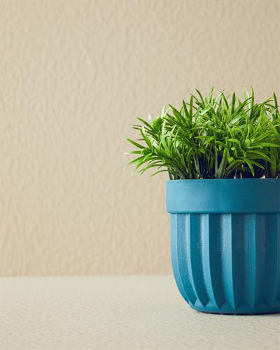 Leaves Изкуствено Цвете С Ваза 13x13x13 см Син