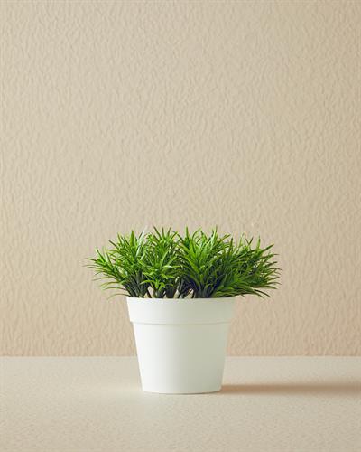 Leaves Изкуствено Цвете С Ваза 13x13x13 см Бял