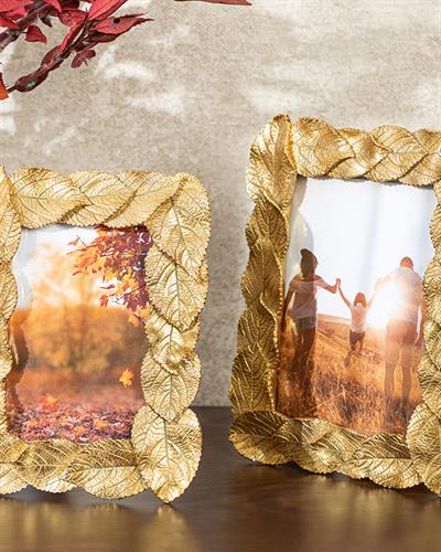 Leaves Рамка 13x18 см Златен