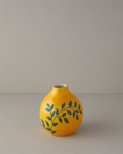 Leaves Ваза 17x17x19 см Жълт