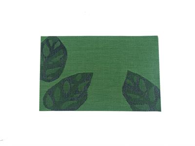 Leaves АМЕРИКАНЗКИ СЕРВИЗ 2 комплекта ПВЦ 45x30 cm Koyu Yeşil