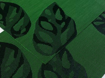 Leaves АМЕРИКАНЗКИ СЕРВИЗ 2 комплекта ПВЦ 45x30 cm Koyu Yeşil