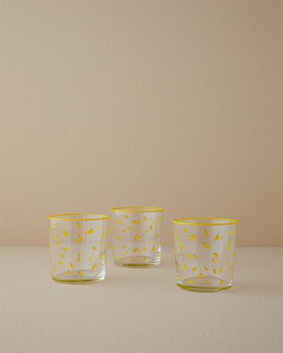Lemon Чаша 3 бр. Стъкло 380 мл Жълт