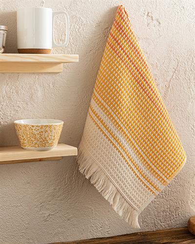 Lemu Кърпа За Изсушаване Памучен, Оранжево,, 40 X 60 Cm