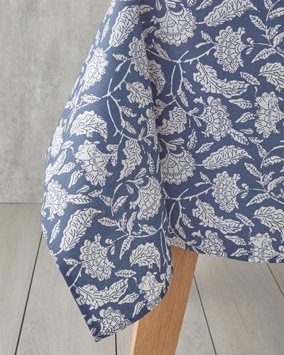 Lenna Покривка За Маса Устойчив на влага Памучен полиестер 150x200 см Морскосин