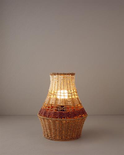 Lenore Абажур Хартиено влакно 12x18x30 см Натурален..