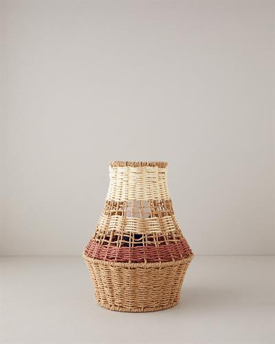 Lenore Абажур Хартиено влакно 12x18x30 см Натурален..