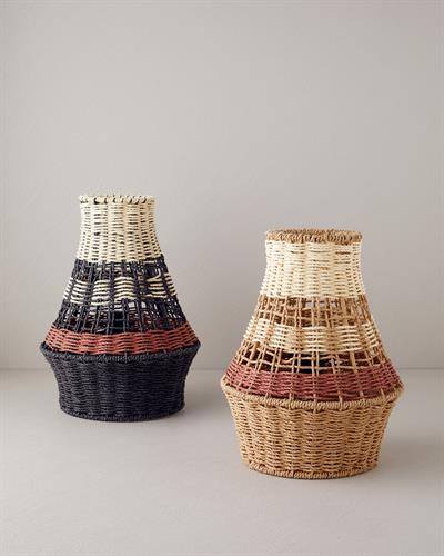 Lenore Абажур Хартиено влакно 12x22x35 см Натурален..