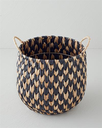 Leora Кошница 27 см Натурален - Черен